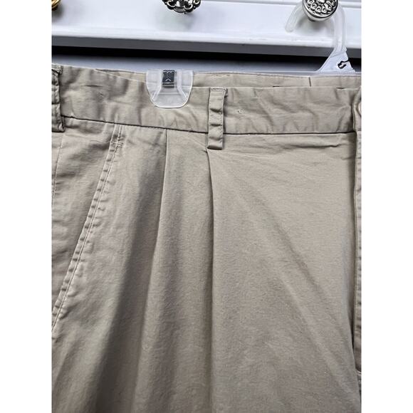 Bolle Pants Mens 40x32 Golf Pleated Chino Slacks Straight Leg Khaki - Picture 8 of 8